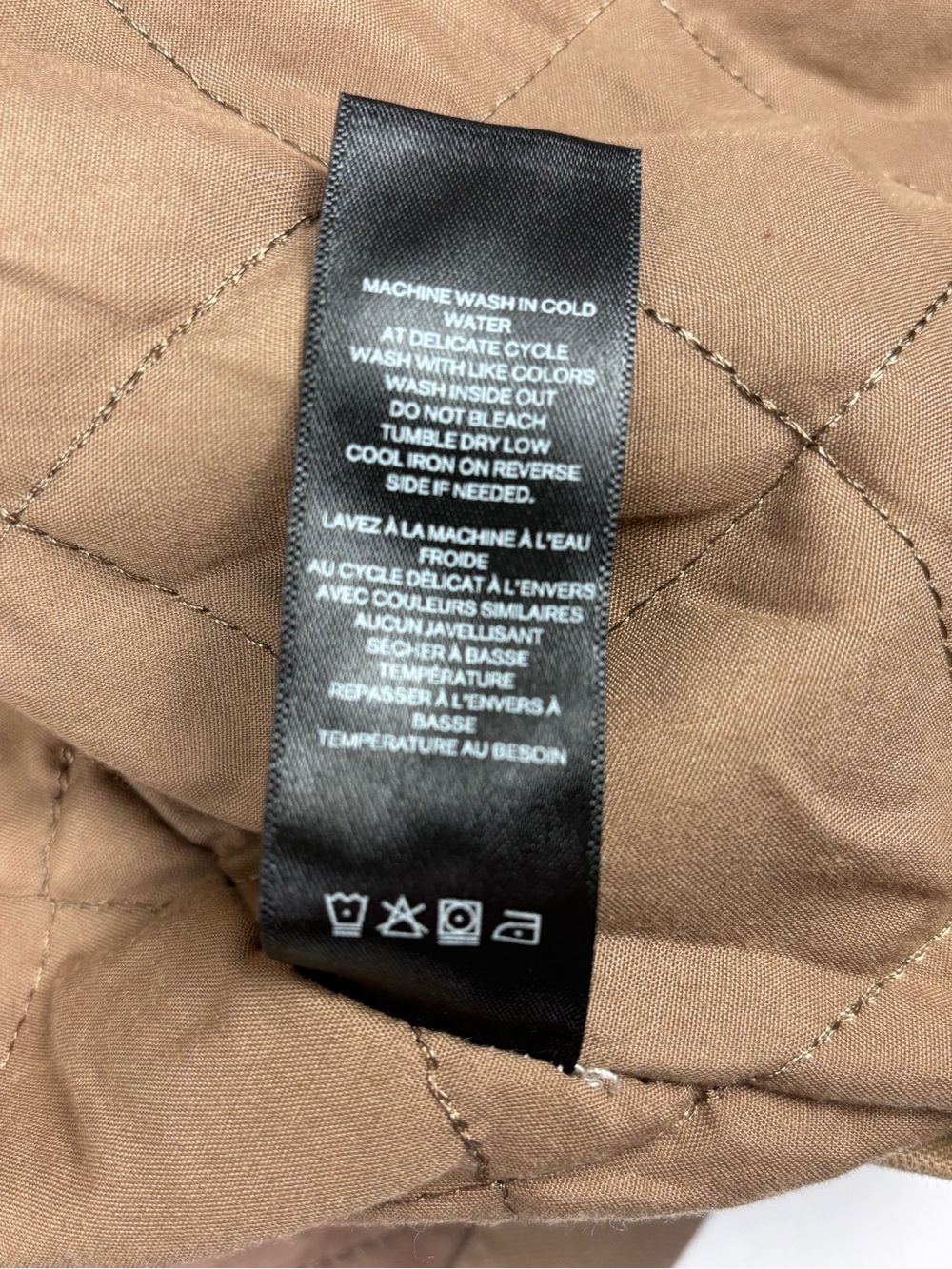 Hunter Women’s Tan Barn Jacket Corduroy Collar Quilted NWT Large - Picture 12 of 13